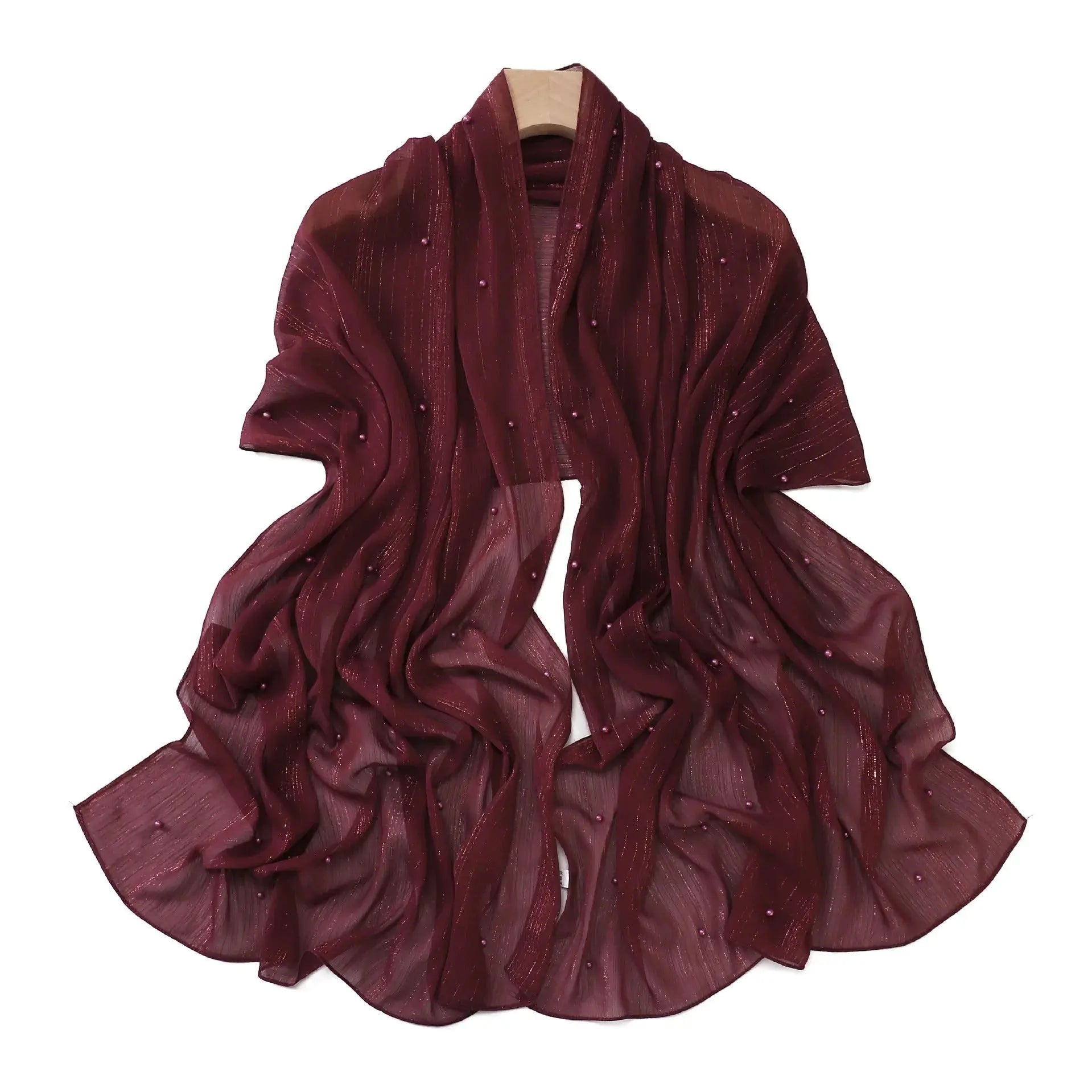 Hijab rouge cramoisi - HANIFA - Coeur de Foulard