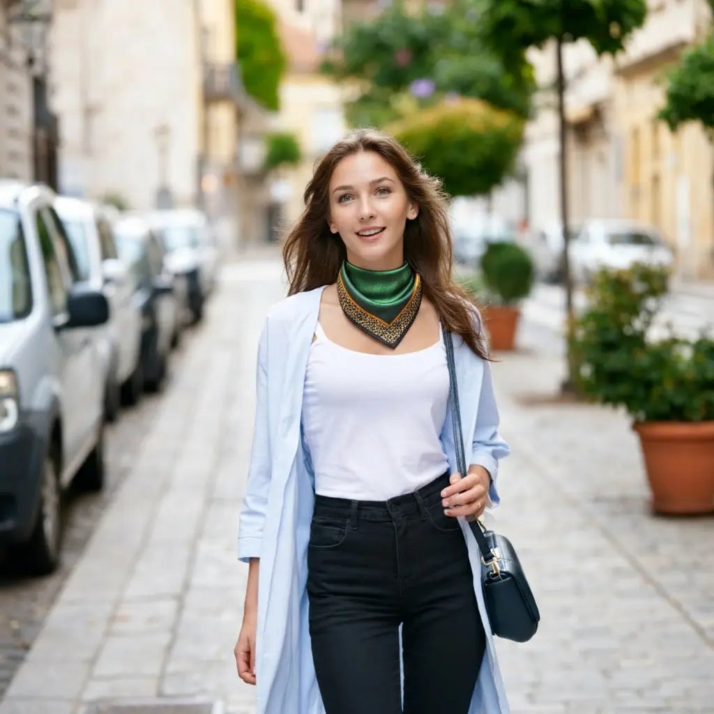 Carré de Soie - AINA - Coeur de Foulard