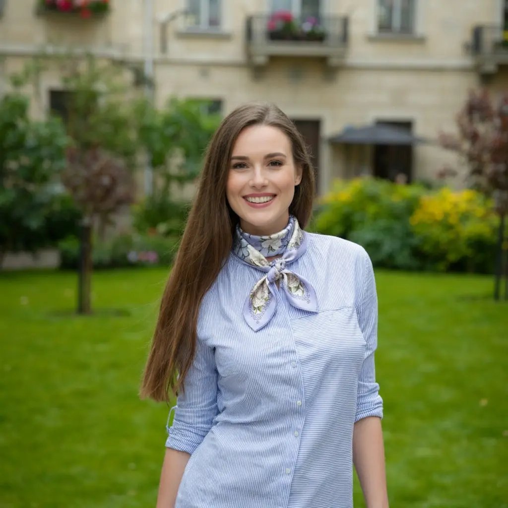 Carré de Soie - ESTHER - Coeur de Foulard