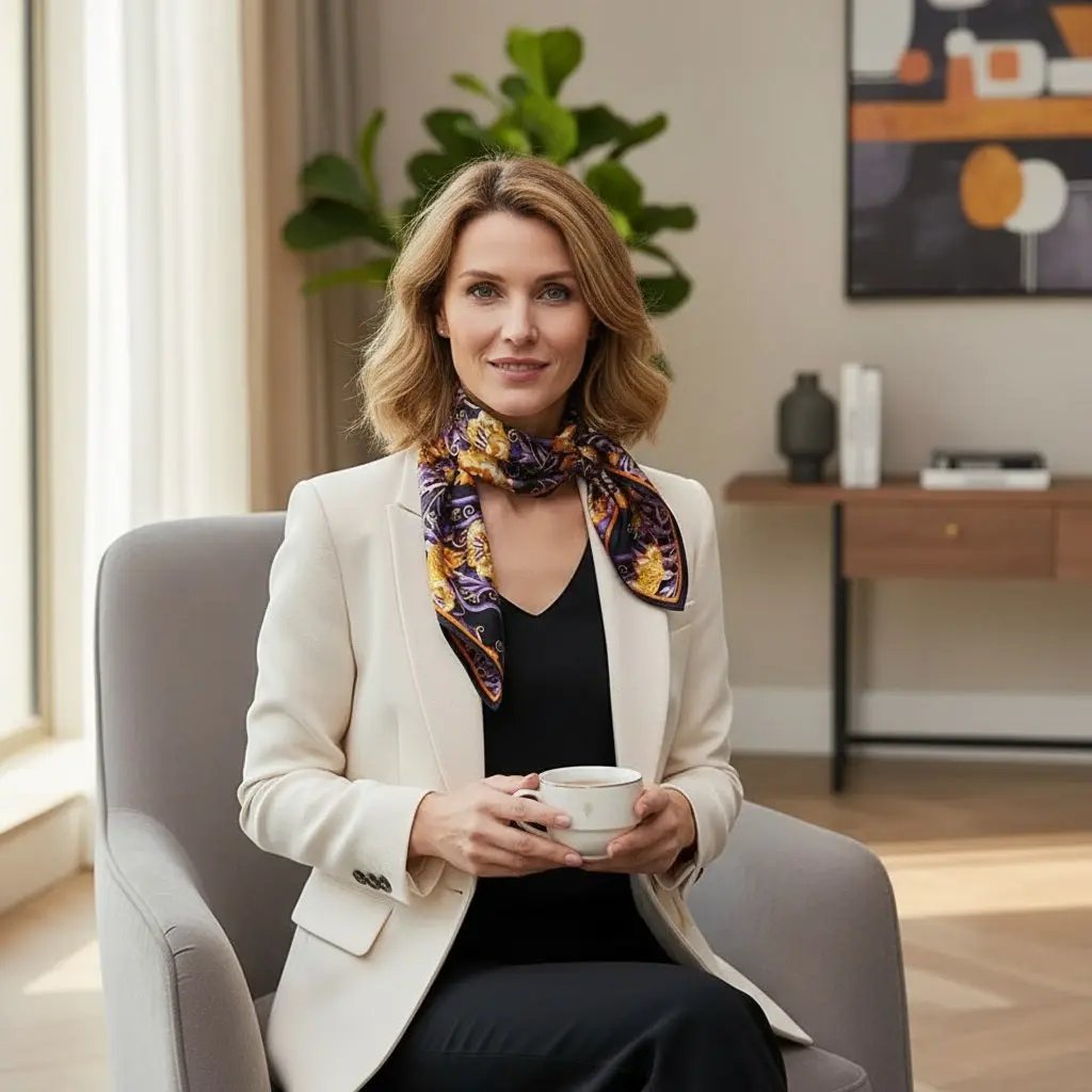 Carré de Soie - EVA - Coeur de Foulard