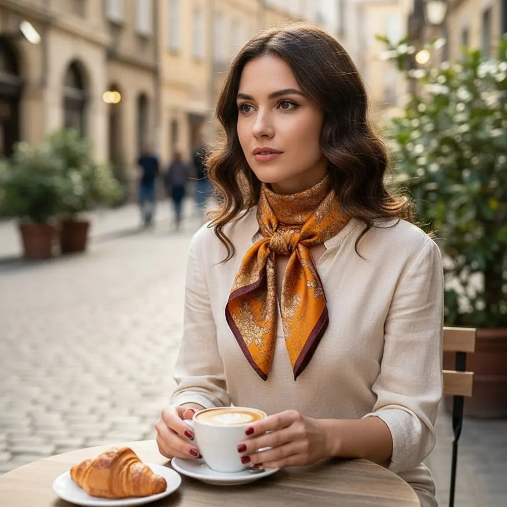 Carré de Soie - GUNHILD - Coeur de Foulard