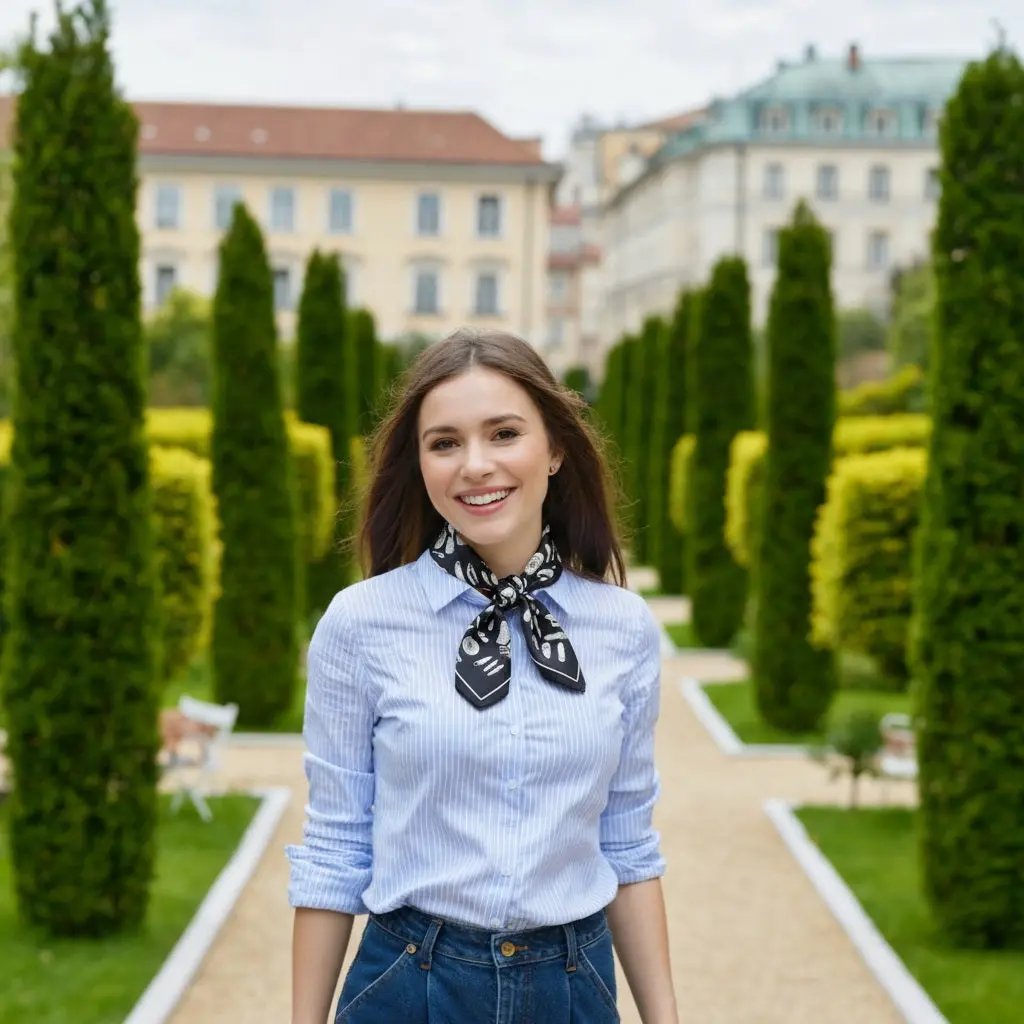 Carré de Soie - HANNA - Coeur de Foulard