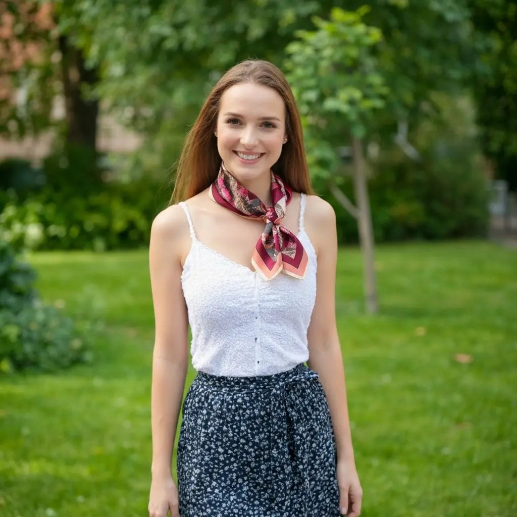 Carré de Soie - HILDA - Coeur de Foulard