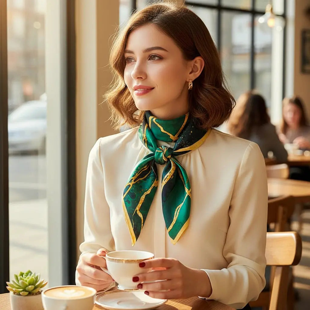 Carré de Soie - HILDE - Coeur de Foulard