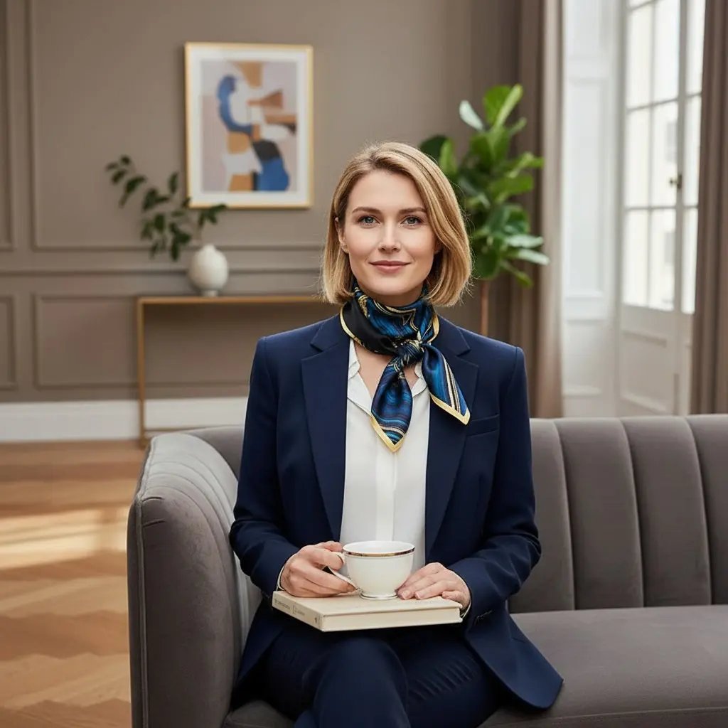 Carré de Soie - HILDUR - Coeur de Foulard