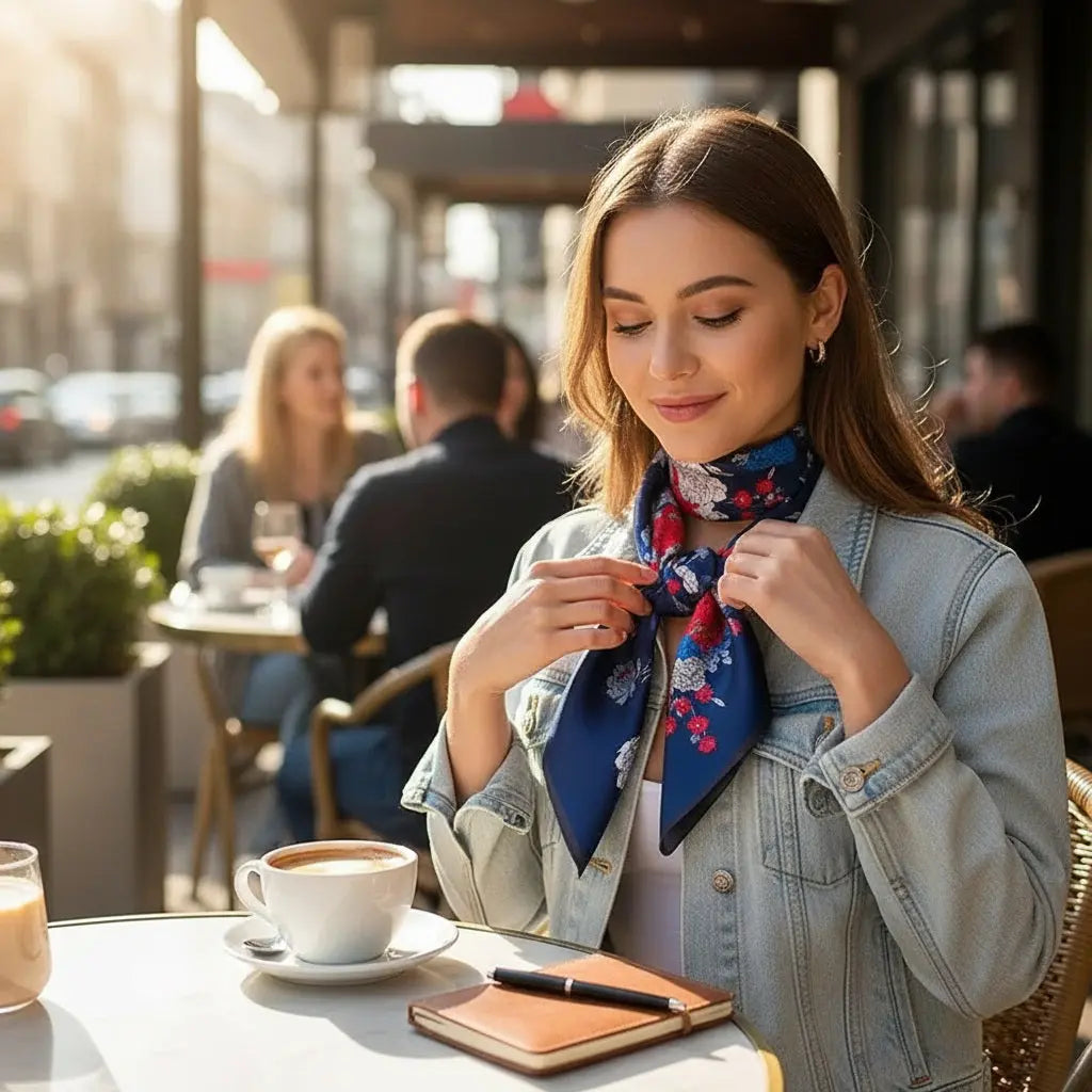 Carré de Soie - HINA Coeur de Foulard