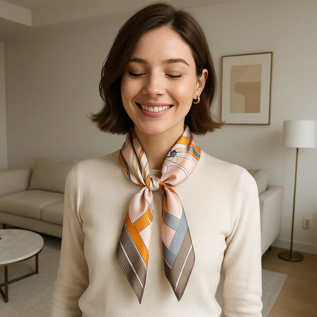 Carré de Soie - HITOMI - Coeur de Foulard