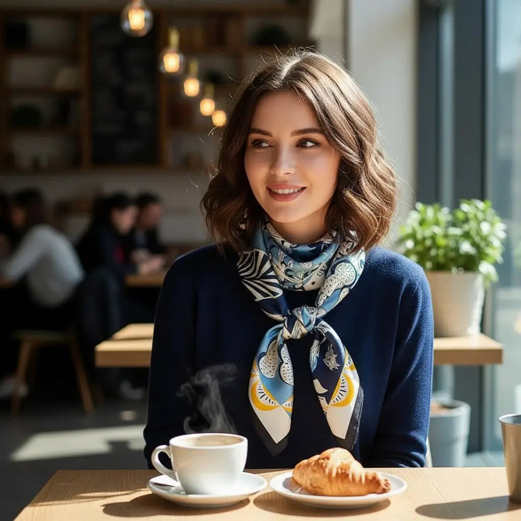 Carré de Soie - HUONG - Coeur de Foulard