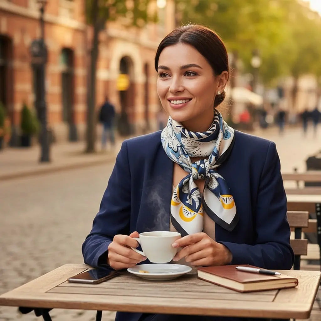 Carré de Soie - HUONG - Coeur de Foulard