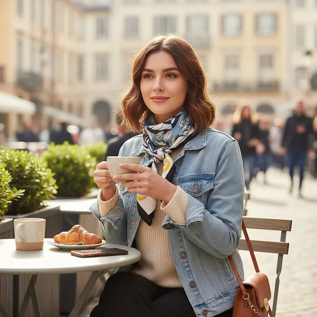 Carré de Soie - HUONG Coeur de Foulard