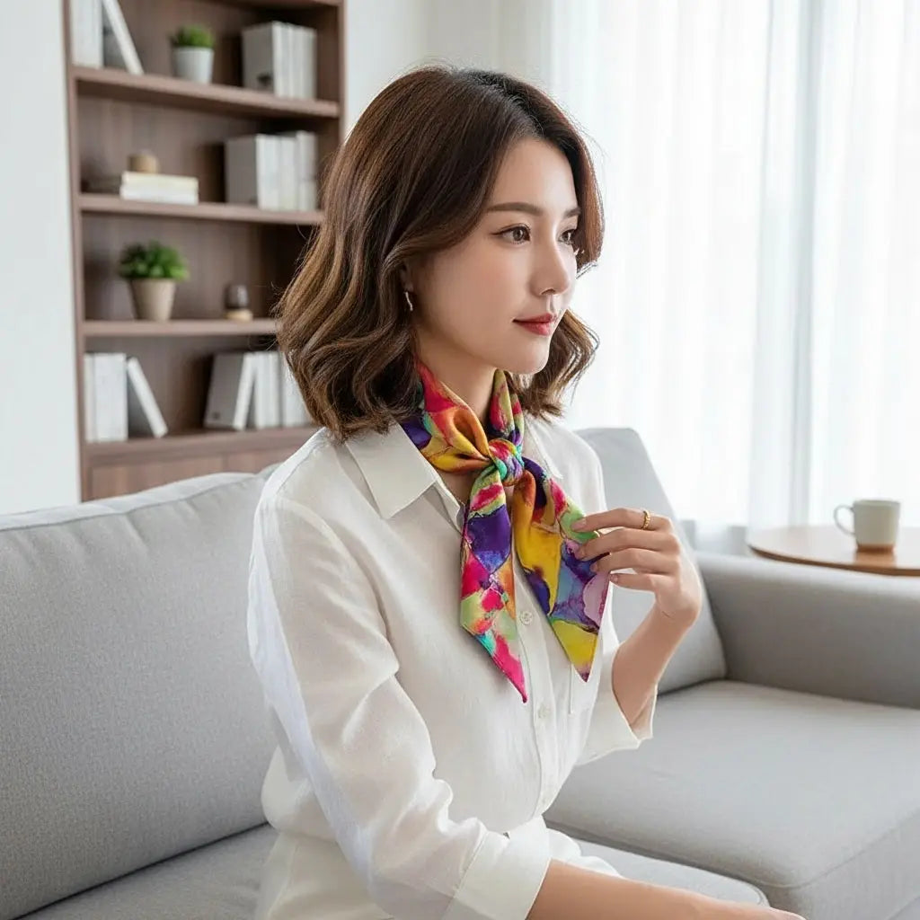 Carré de Soie - INOUE - Coeur de Foulard