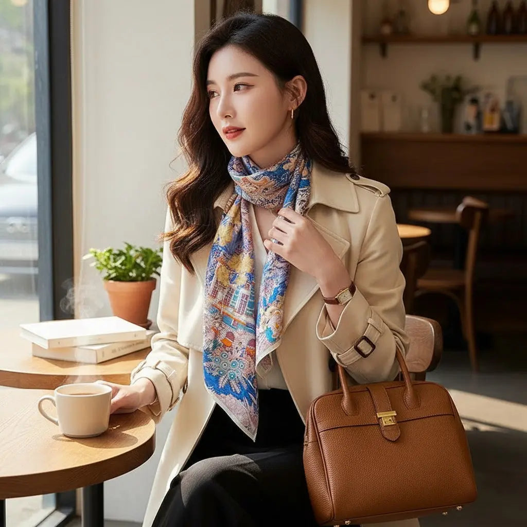 Carré de Soie - JINA Coeur de Foulard