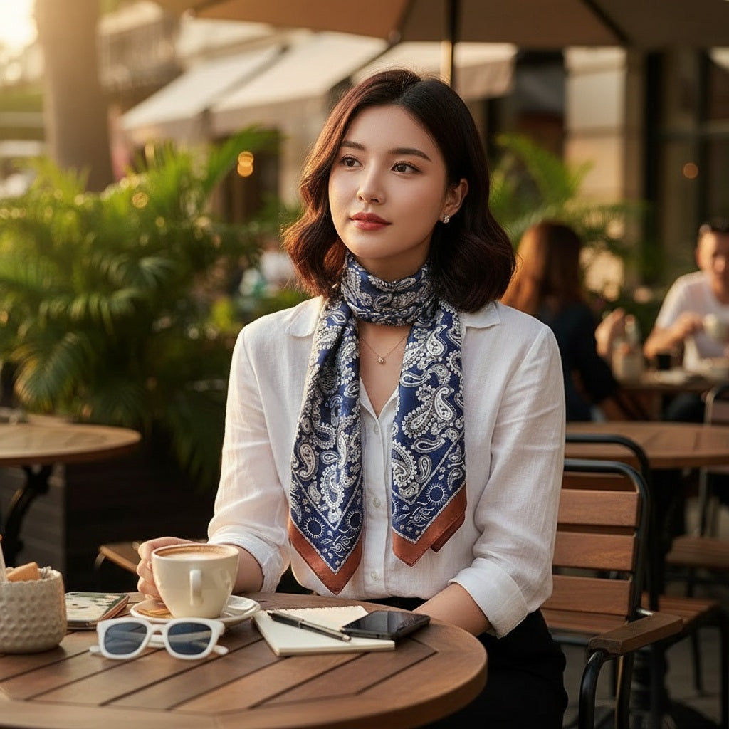 Carré de Soie - JUNKO - Coeur de Foulard