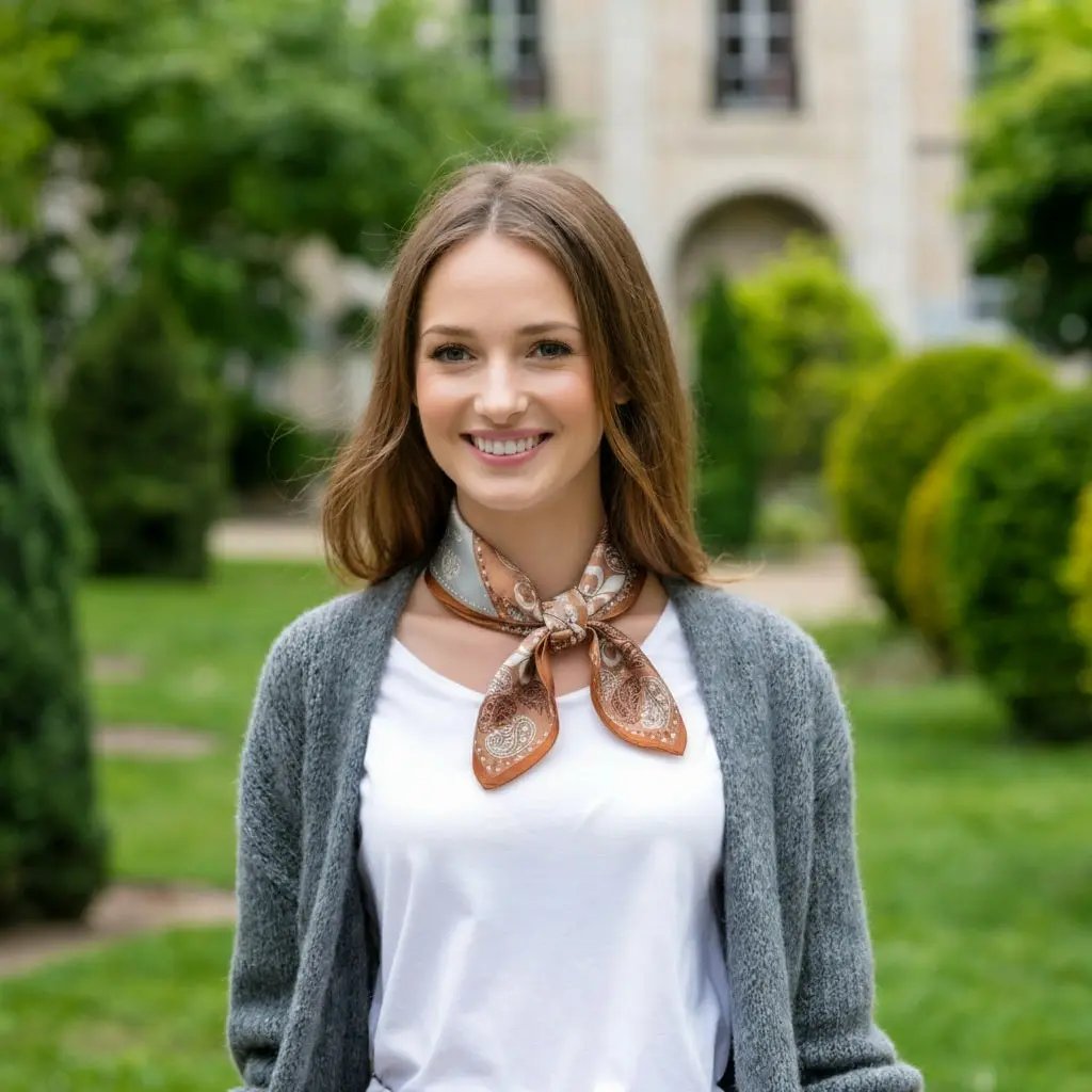 Carré de Soie - KAEDE - Coeur de Foulard