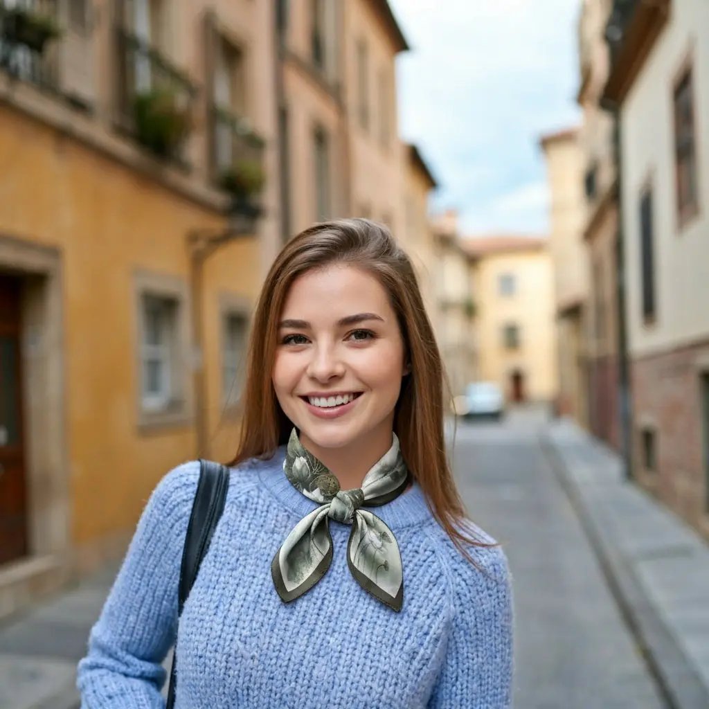 Carré de Soie - LENA - Coeur de Foulard