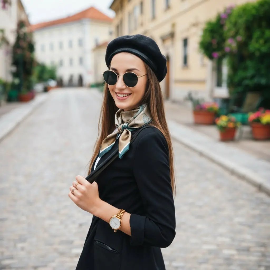 Carré de Soie - LINE - Coeur de Foulard