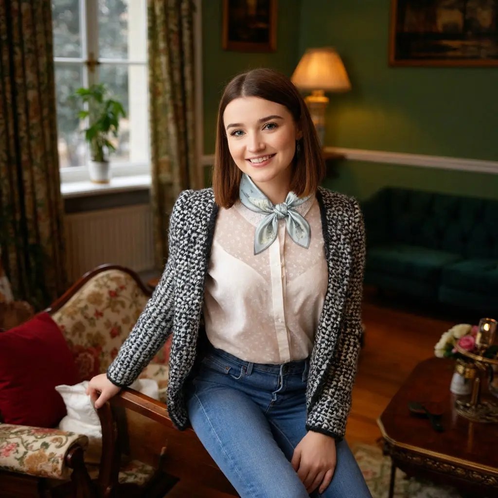 Carré de Soie - MIKA - Coeur de Foulard