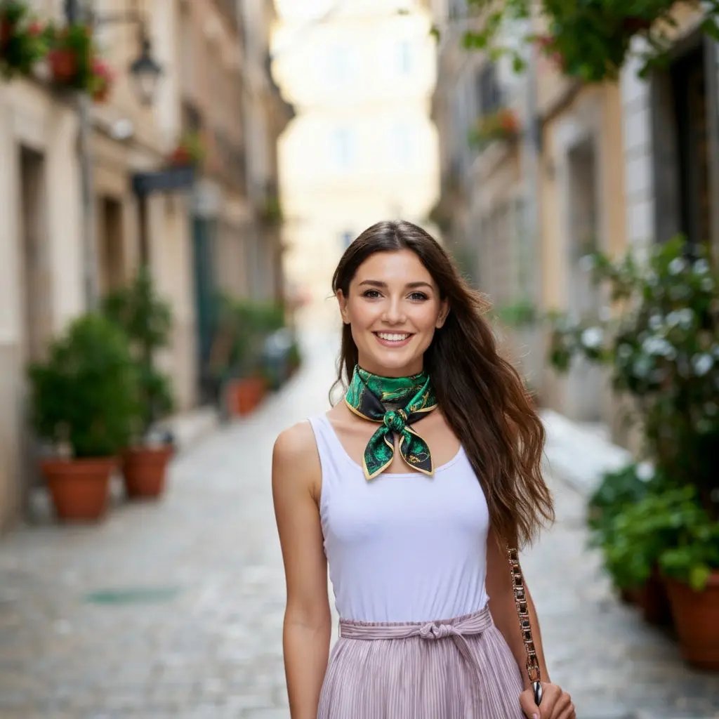 Carré Soie - AGNESSA - Coeur de Foulard