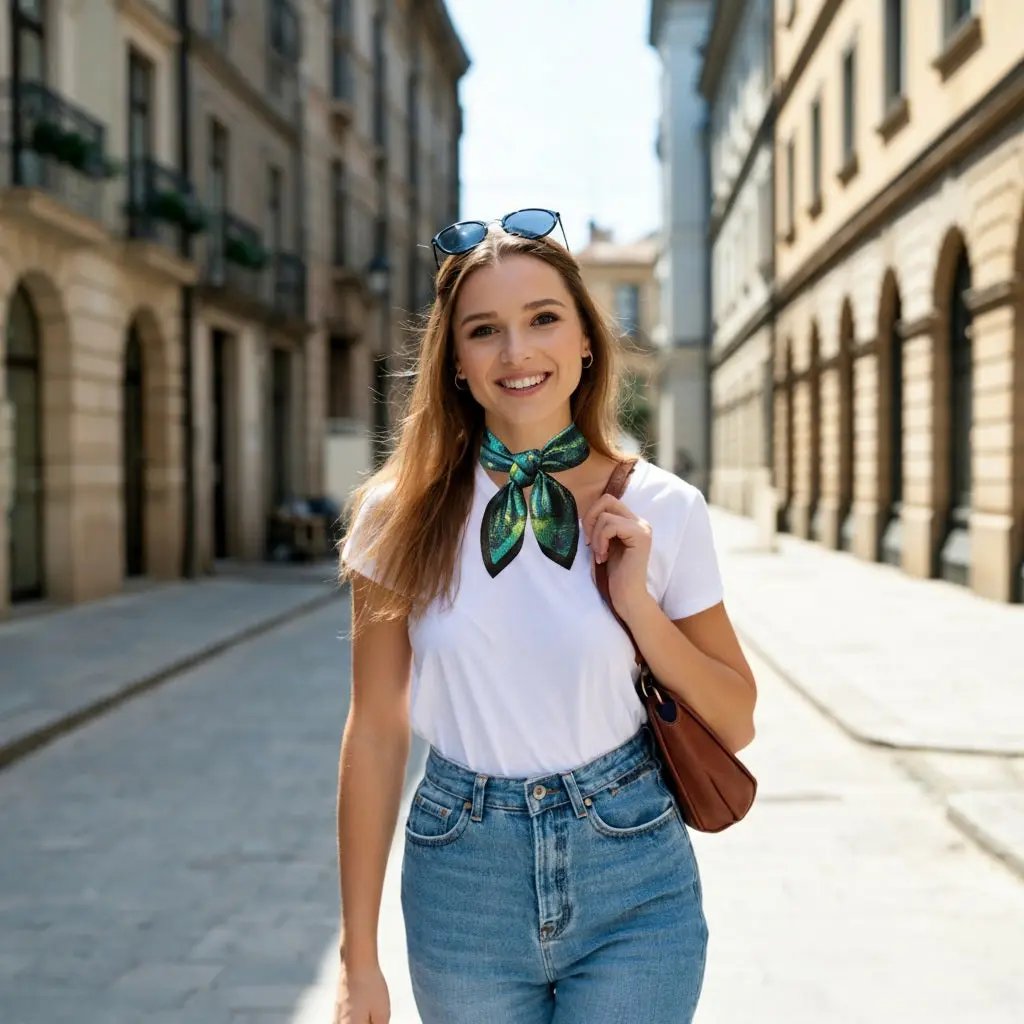 Carré Soie - ANOUCHKA - Coeur de Foulard