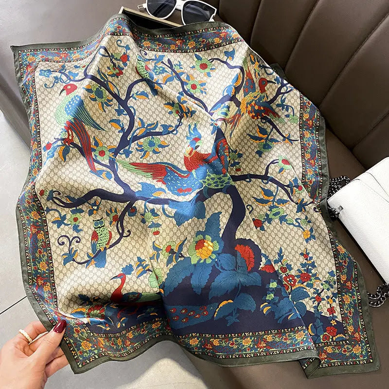 Carré Soie - ASYA-  Coeur de Foulard