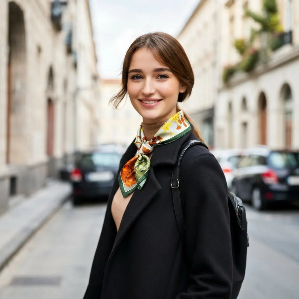 Carré Soie - AVELINA - Coeur de Foulard