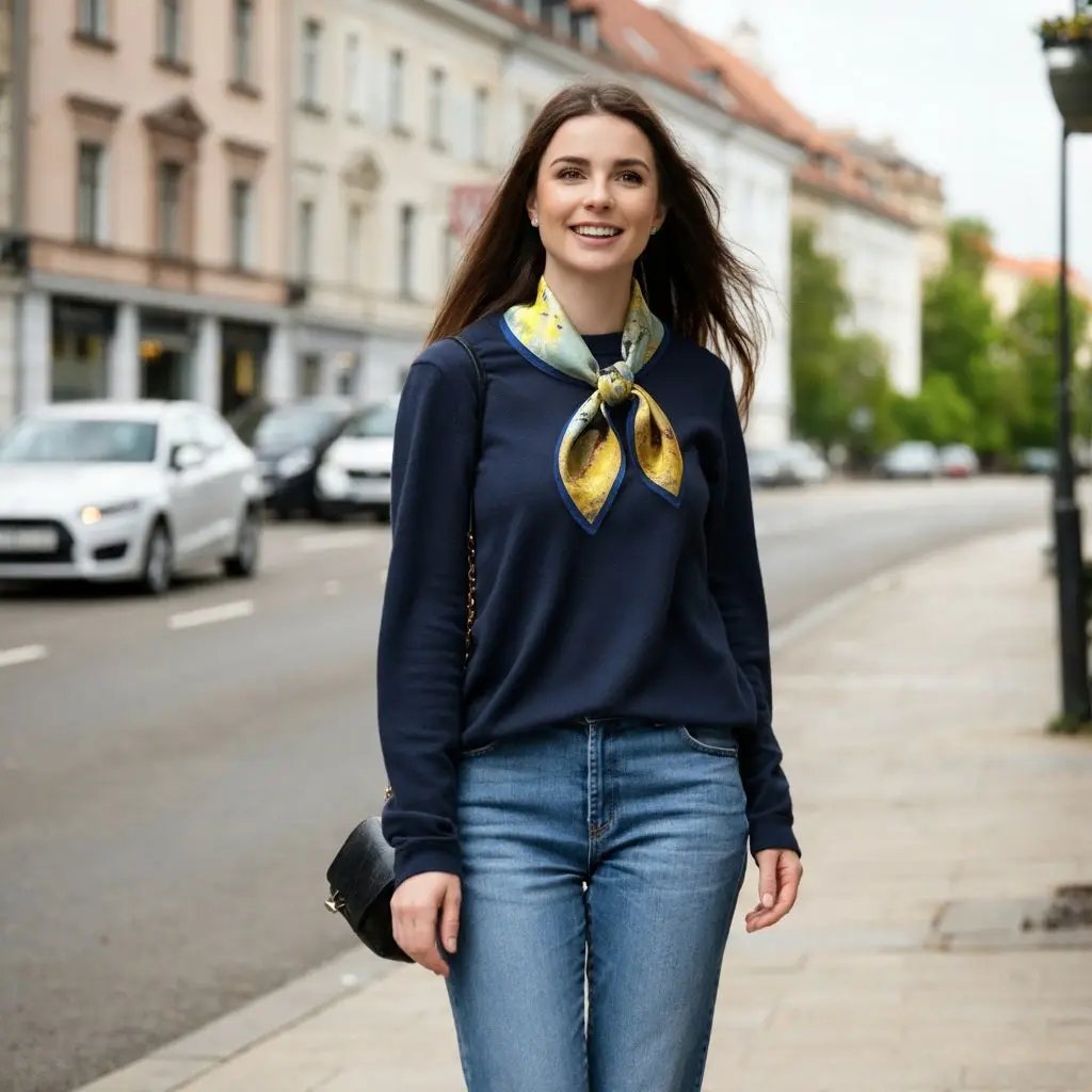 Carré Soie - AYN-  Coeur de Foulard