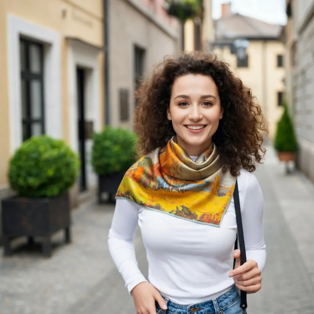 Carré Soie - BOZHENA - Coeur de Foulard