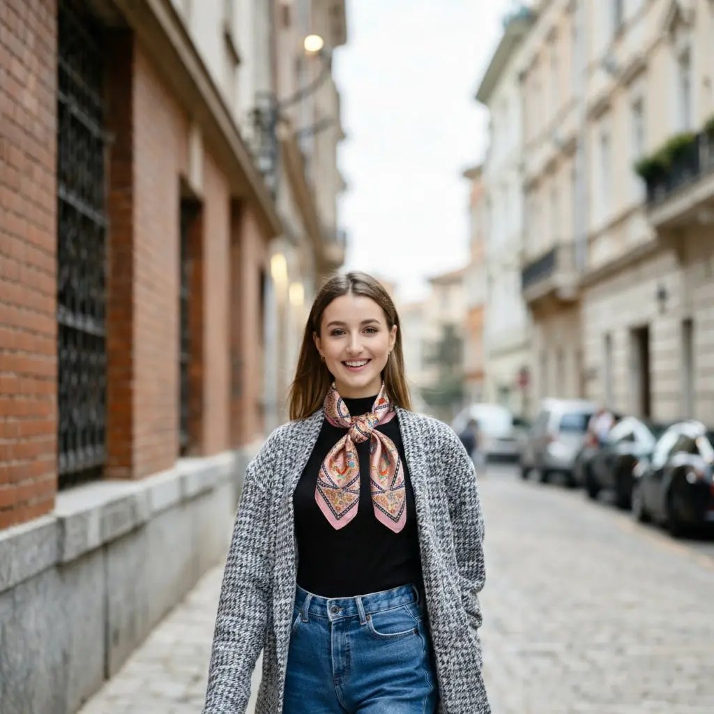 Carré Soie - DIANA Coeur de Foulard