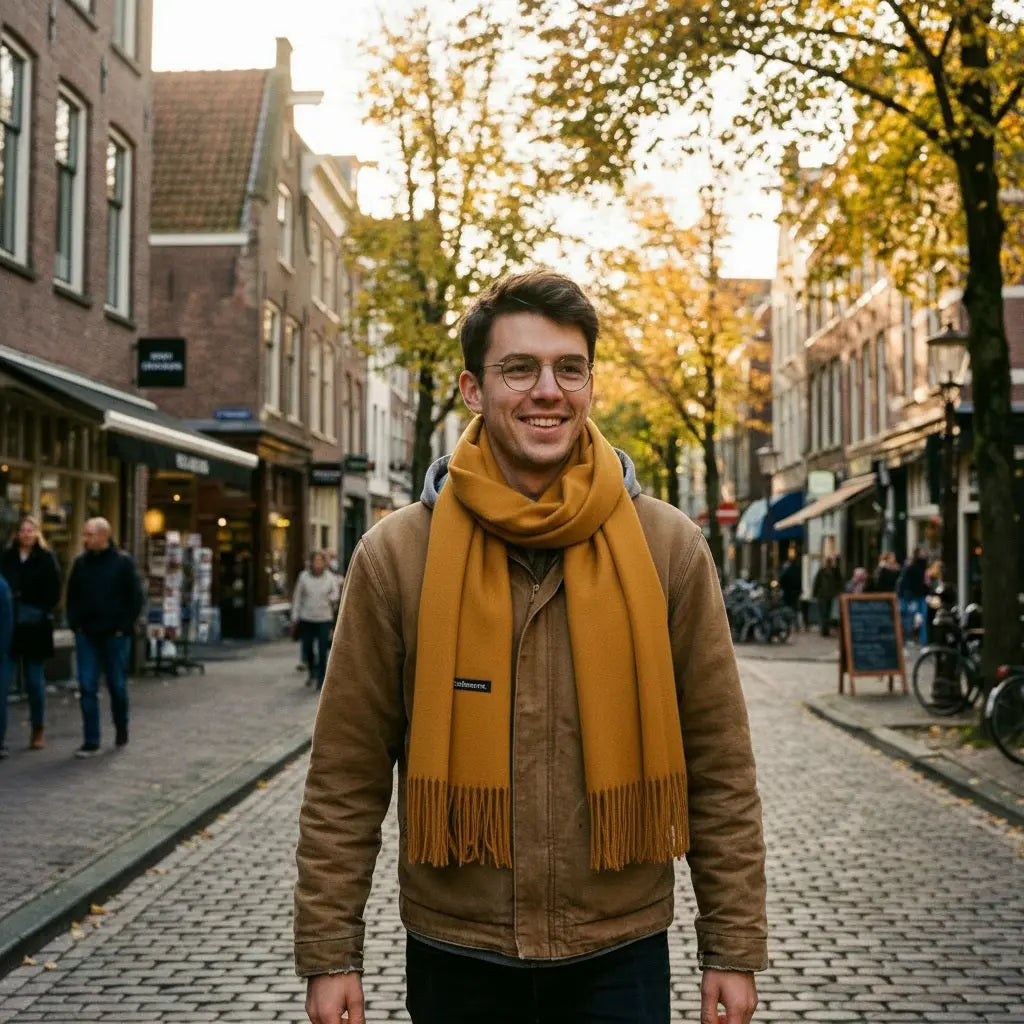 Echarpe cachemire homme ETHAN - Coeur de Foulard