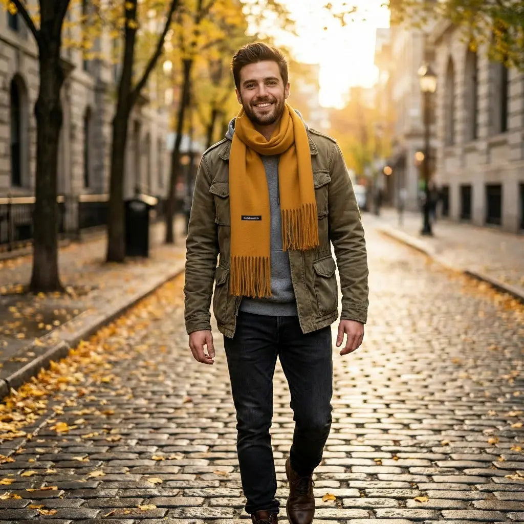 Echarpe cachemire homme ETHAN Coeur de Foulard