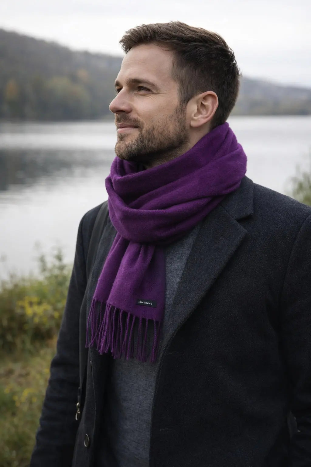 Echarpe cachemire homme EVERETT Coeur de Foulard