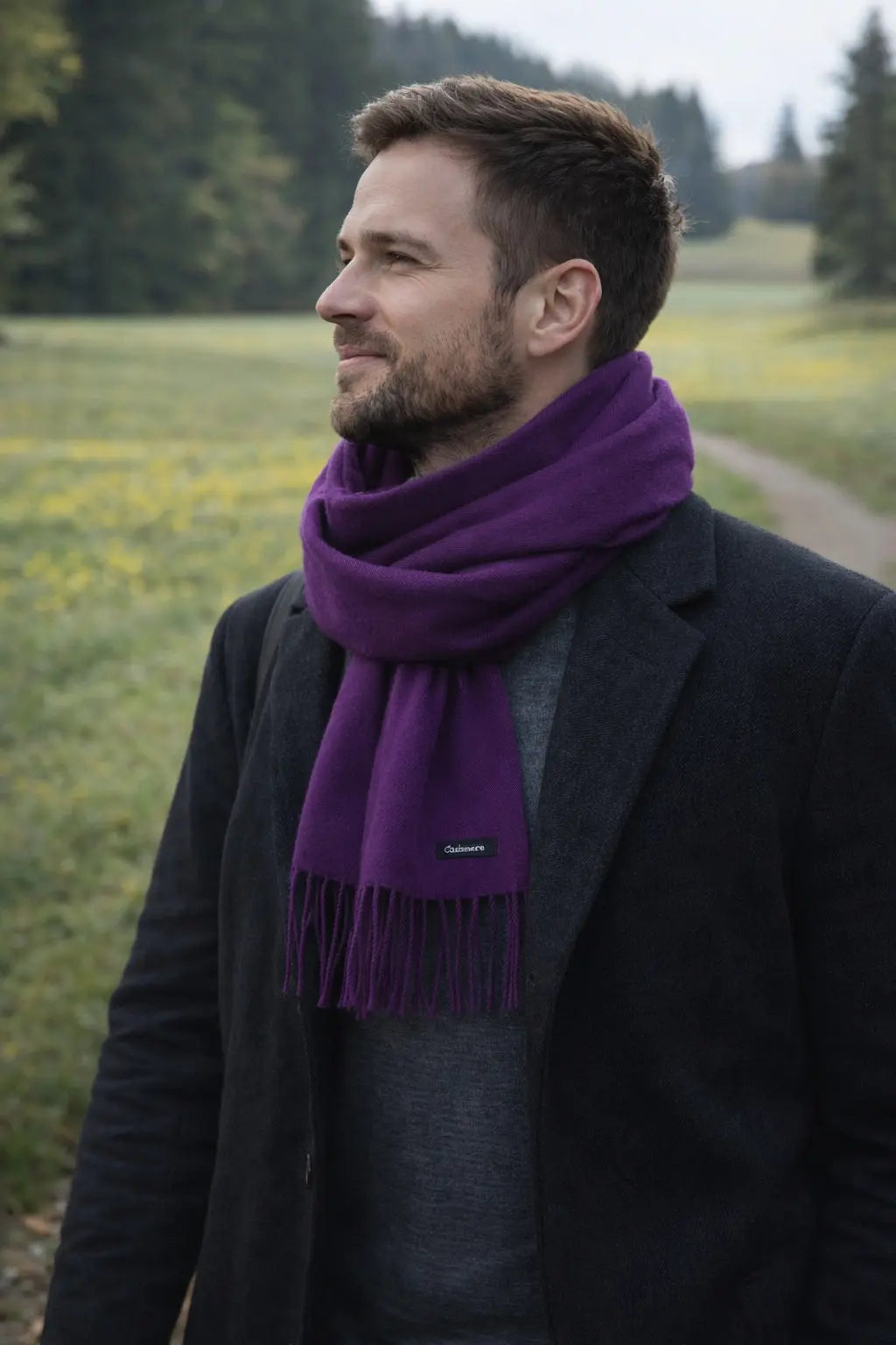 Echarpe cachemire homme EVERETT bis - Coeur de Foulard