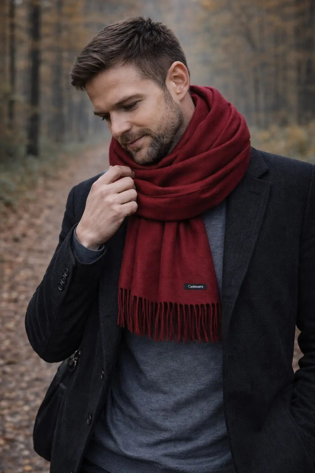Echarpe cachemire homme GRAYSON Coeur de Foulard