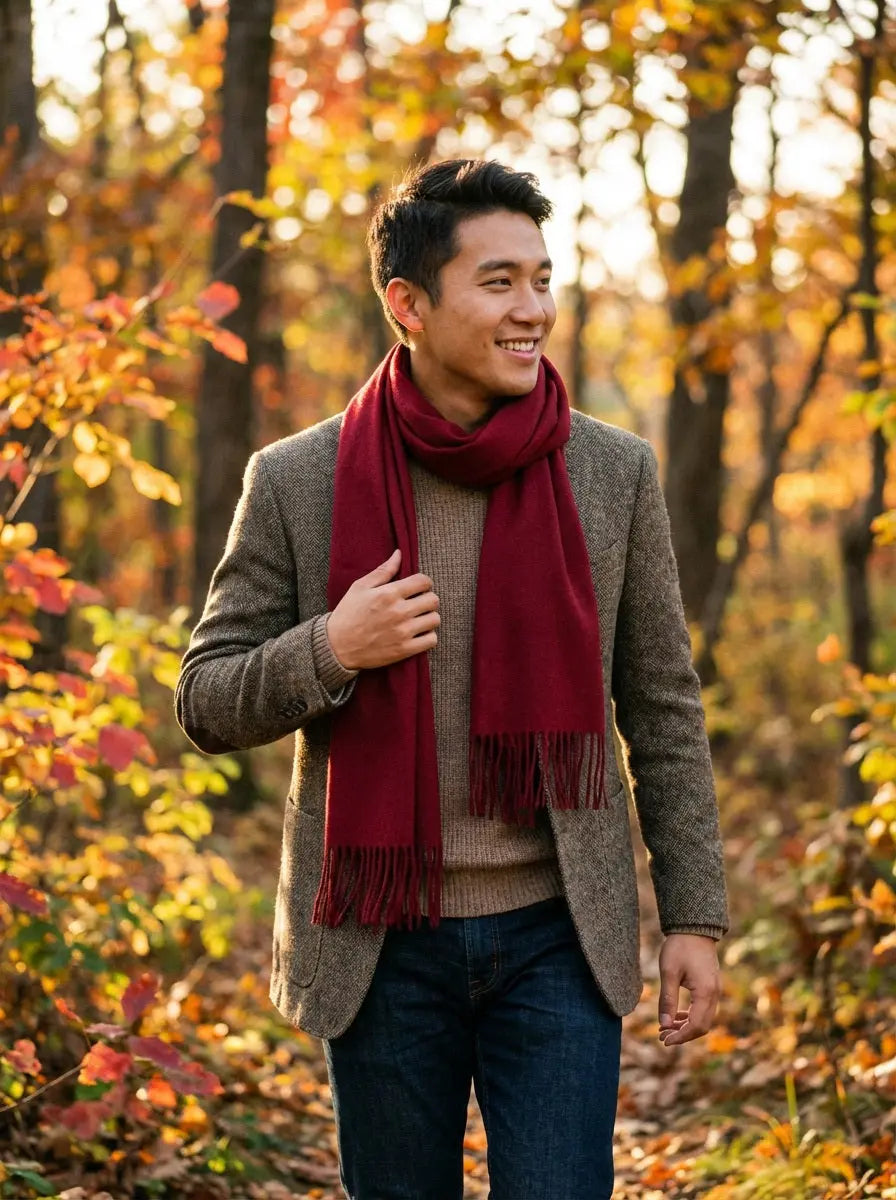 Echarpe cachemire homme GRAYSON - Coeur de Foulard