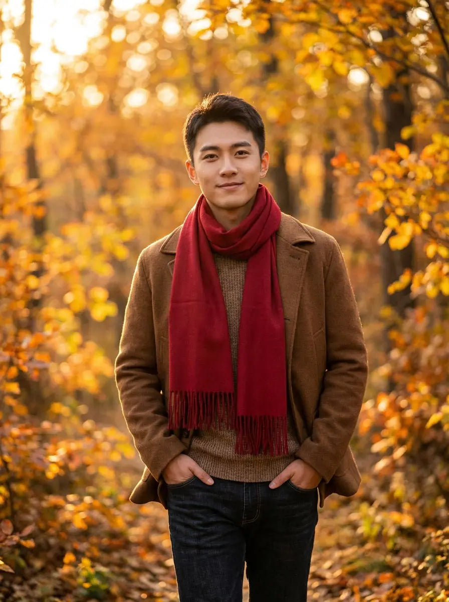 Echarpe cachemire homme GRAYSON - Coeur de Foulard