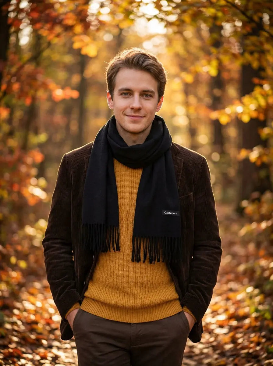 Echarpe cachemire homme GRIFFIN bis - Coeur de Foulard