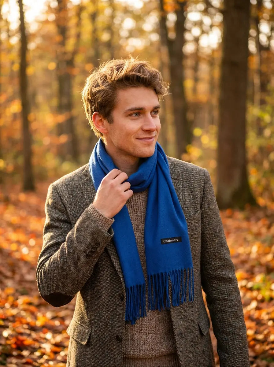 Echarpe cachemire homme GUNNER bis - Coeur de Foulard