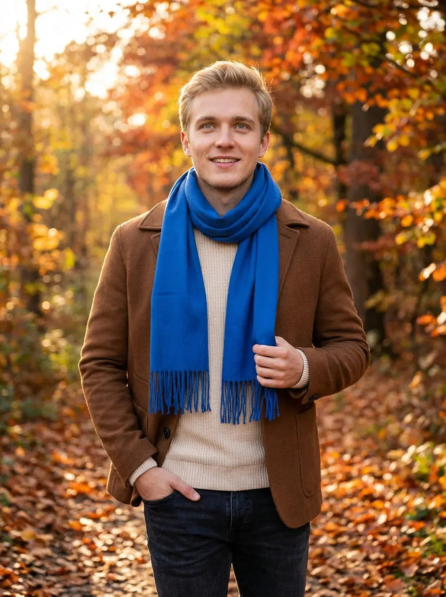 Echarpe cachemire homme GUNNER bis - Coeur de Foulard