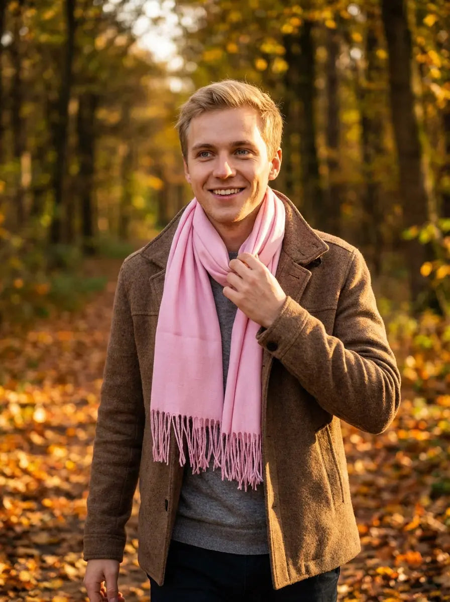 Echarpe cachemire homme HAYDEN -  Coeur de Foulard