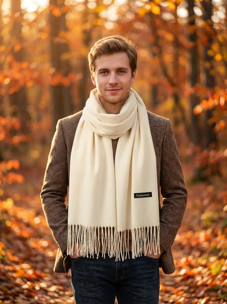 Echarpe cachemire homme HUNTER  - Coeur de Foulard