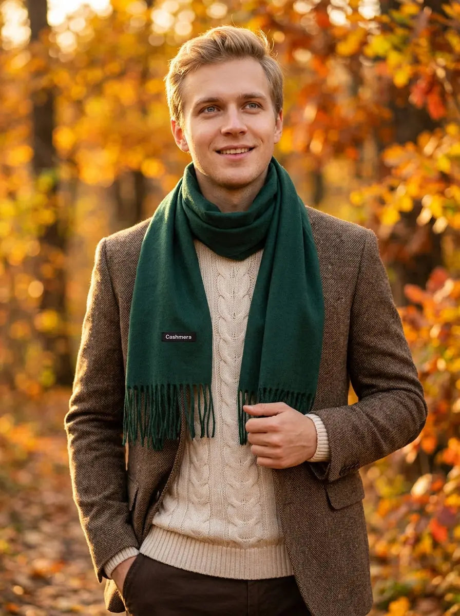 Echarpe cachemire homme JACKSON  - Coeur de Foulard