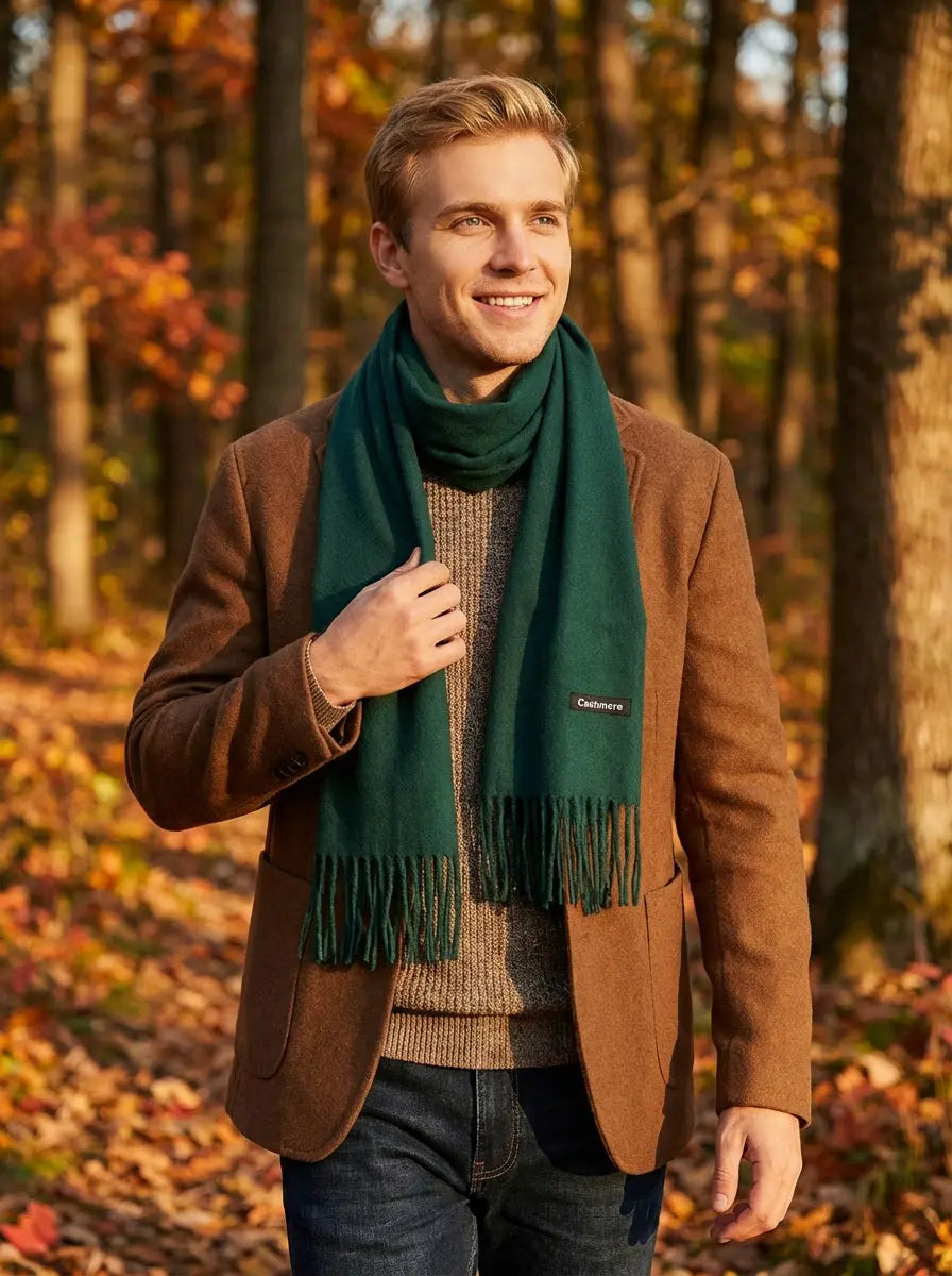 Echarpe cachemire homme JACKSON  - Coeur de Foulard