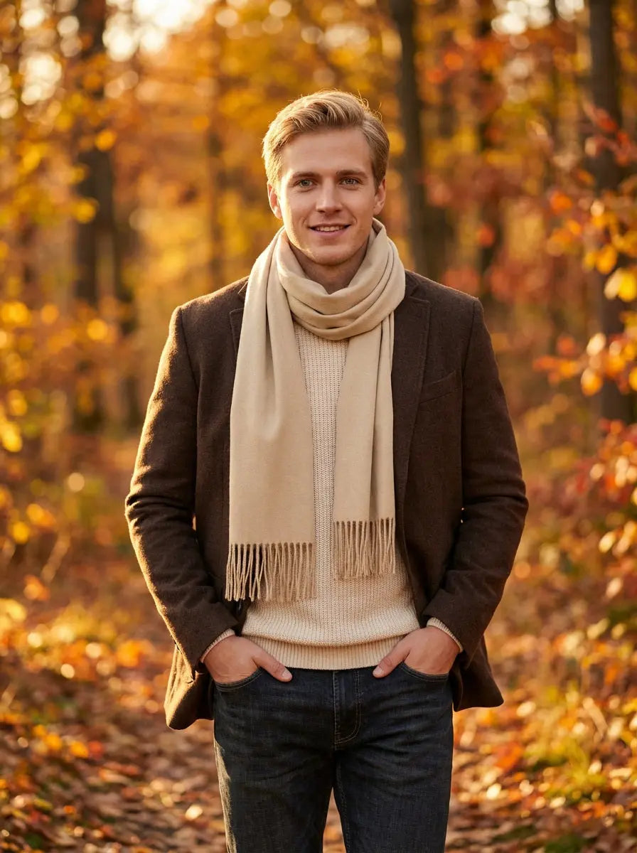 Echarpe cachemire homme JADEN Coeur de Foulard