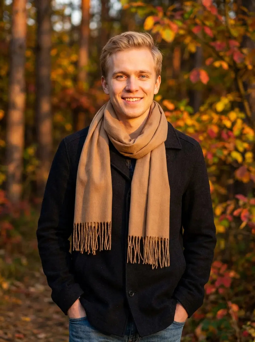 Echarpe cachemire homme JAMESON - Coeur de Foulard