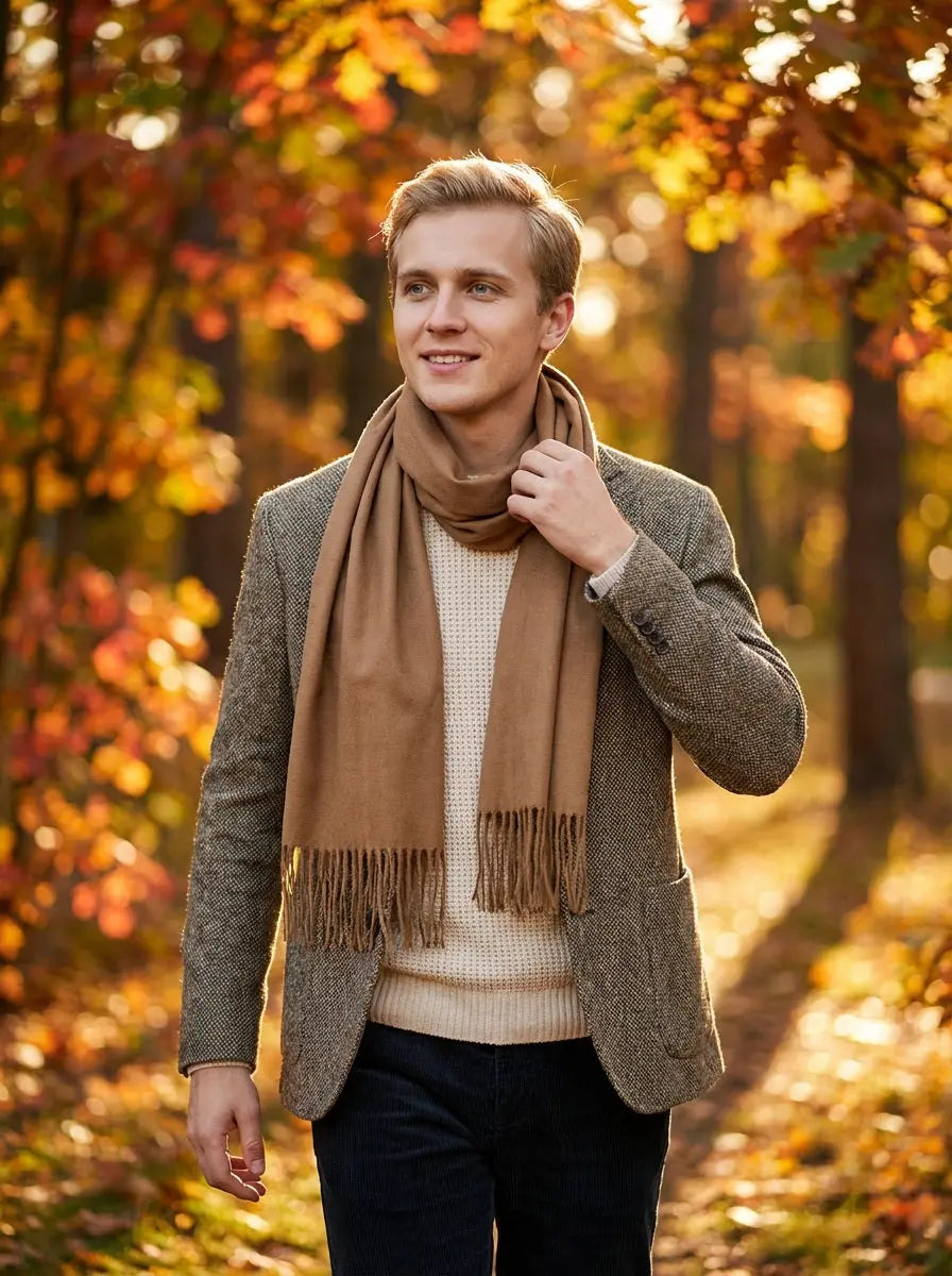 Echarpe cachemire homme JAMESON Coeur de Foulard