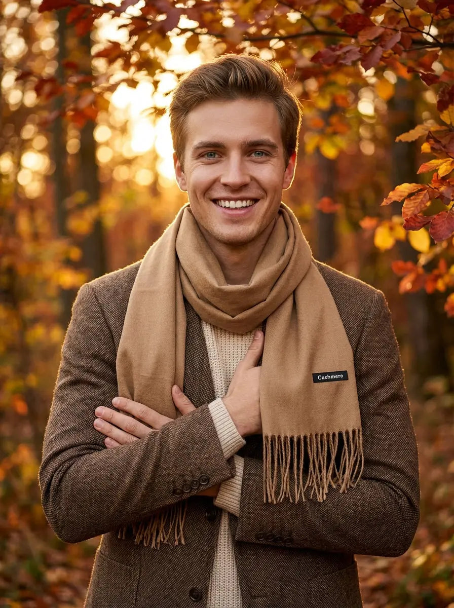 Echarpe cachemire homme JAMESON Coeur de Foulard