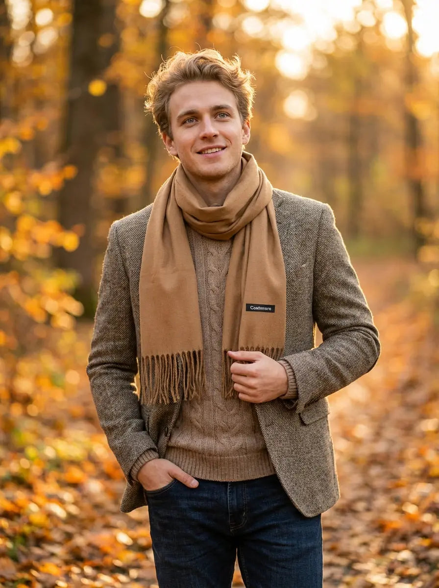 Echarpe cachemire homme JAMESON Coeur de Foulard