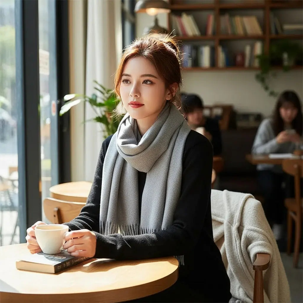 Echarpe cachemire THALIA - Coeur de Foulard