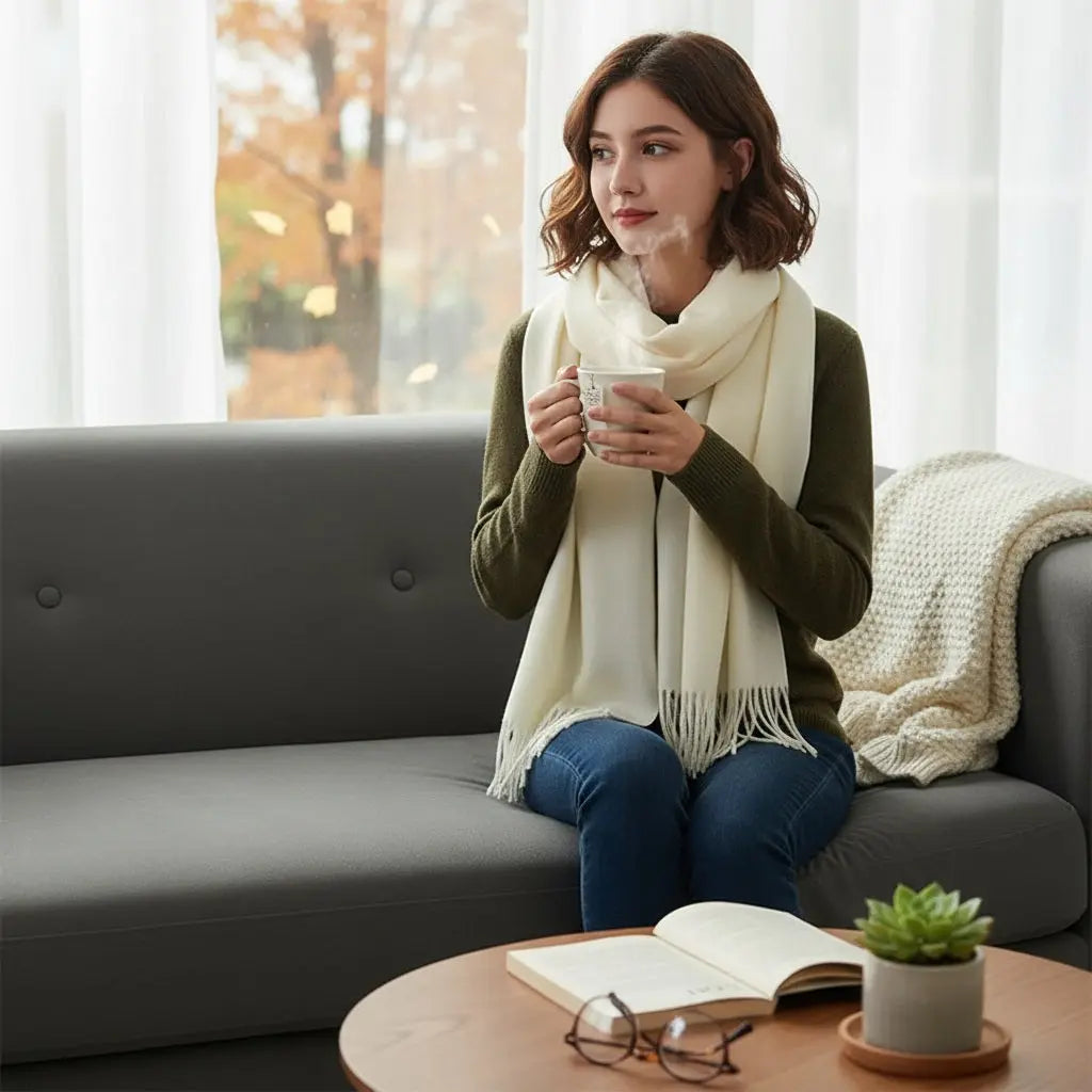 Echarpe cachemire TIPHAINE - Coeur de Foulard