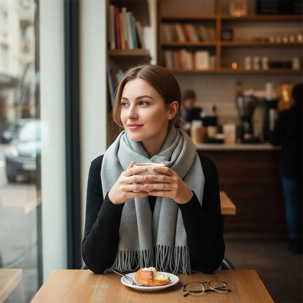 Echarpe cachemire ULRIKE - Coeur de Foulard